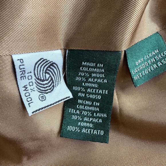 Ralph Lauren Womens Vintage Brown Houndstooth Wool One Button Blazer Size 16W - Picture 8 of 8